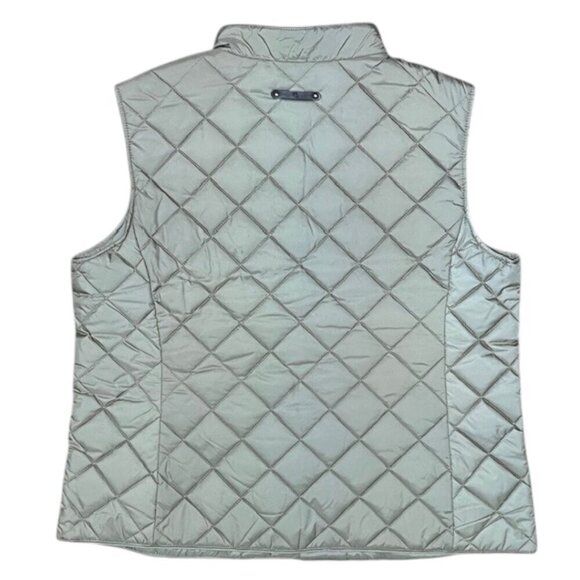 Lauren Ralph Lauren Women Crest-Patch Diamond Quilted Mock Neck Vest Beige L NWO - Picture 11 of 12